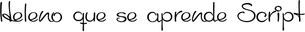 Heleno que se aprende Script Font