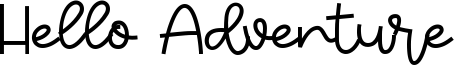 Hello Adventure Font