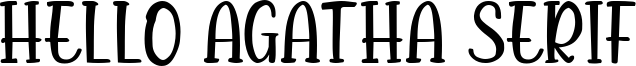 Hello Agatha Serif Font