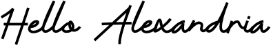 Hello Alexandria Font
