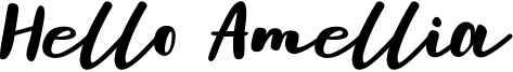 Hello Amellia Font