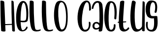 Hello Cactus Font