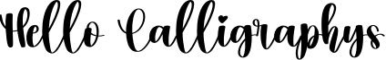 Hello Calligraphys Font