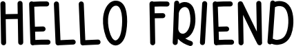 Hello Friend Font