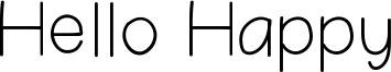 Hello Happy Font
