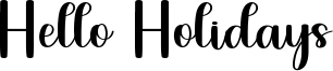 Hello Holidays Font