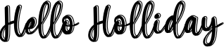 Hello Holliday Font