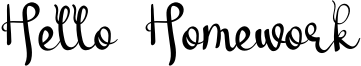 Hello Homework Font