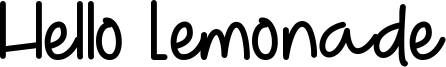 Hello Lemonade Font