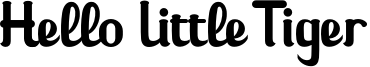 Hello Little Tiger Font