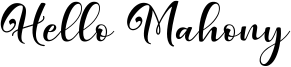 Hello Mahony Font