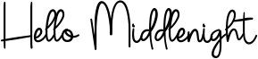 Hello Middlenight Font