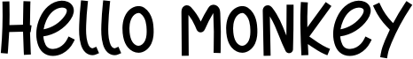 Hello Monkey Font