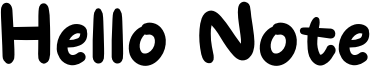 Hello Note Font