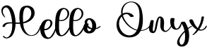 Hello Onyx Font