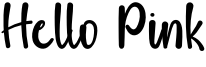 Hello Pink Font