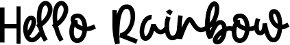 Hello Rainbow Font