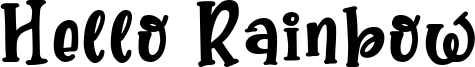 Hello Rainbow Font