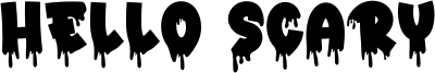 Hello Scary Font