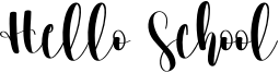 Hello School Font