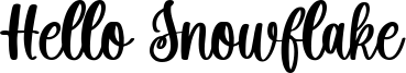 Hello Snowflake Font