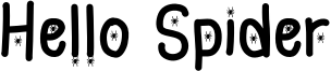Hello Spider Font