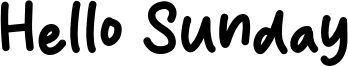 Hello Sunday Font