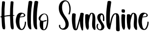 Hello Sunshine Font