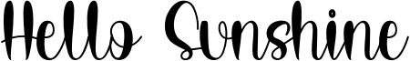 Hello Sunshine Font