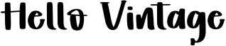 Hello Vintage Font
