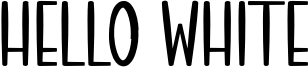 Hello White Font