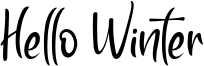 Hello Winter Font