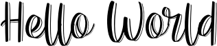 Hello World Font