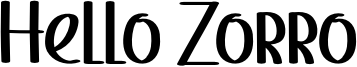 Hello Zorro Font