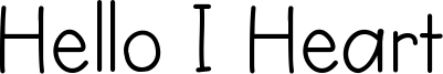 Hello I Heart Font