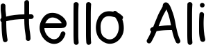 Hello Ali Font