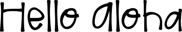 Hello Aloha Font