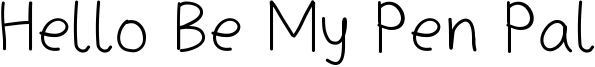 Hello Be My Pen Pal Font