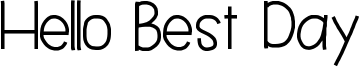 Hello Best Day Font