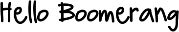 Hello Boomerang Font