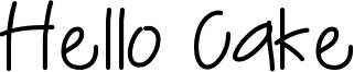 Hello Cake Font