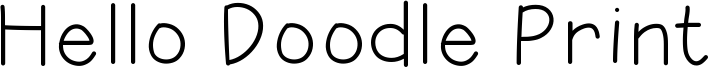 Hello Doodle Print Font