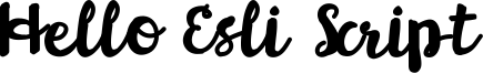 Hello Esli Script Font