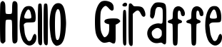 Hello Giraffe Font