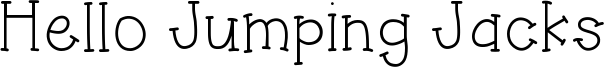 Hello Jumping Jacks Font