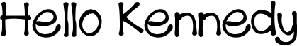 Hello Kennedy Font