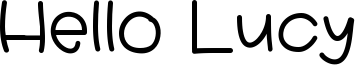 Hello Lucy Font