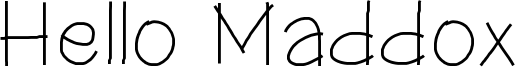 Hello Maddox Font