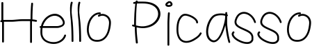 Hello Picasso Font