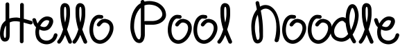 Hello Pool Noodle Font